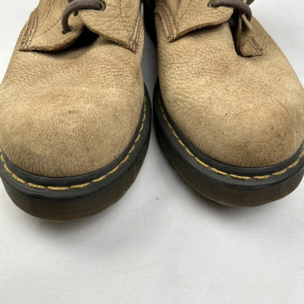 Dr Doc Martens RONNIE Nubuck Boot 8-Hole Air Cushion Sole Mens US 12 Beige